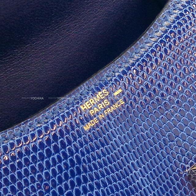 HERMES エルメス ショルダーバッグ マイクロ コンスタンス ミニミニ ブルーサフィール リザード ゴールド金具 新品