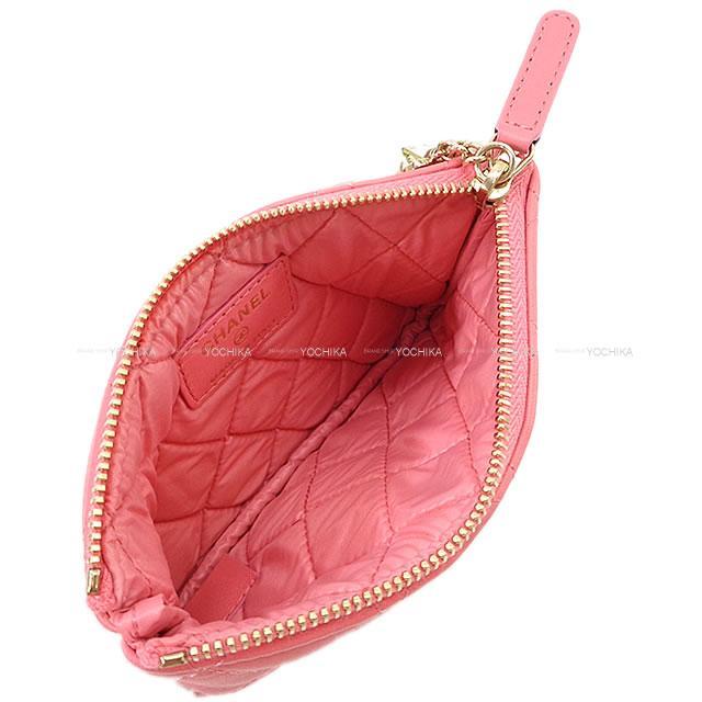 CHANEL シャネル カジノ ラッキーチャーム クローバー マトラッセ ポーチ A82417 ピンク 新品未使用