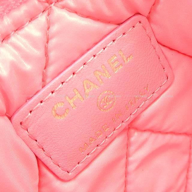 CHANEL シャネル カジノ ラッキーチャーム クローバー マトラッセ ポーチ A82417 ピンク 新品未使用