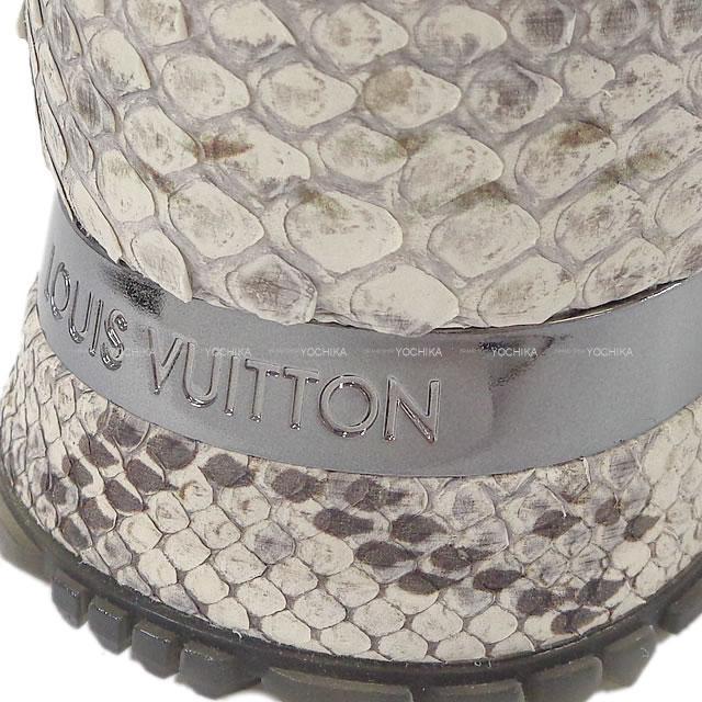 LOUIS VUITTON ルイ・ヴィトン レディース ランアウェイ パイソン スニーカー シルバー金具 #38.5 新品未使用
