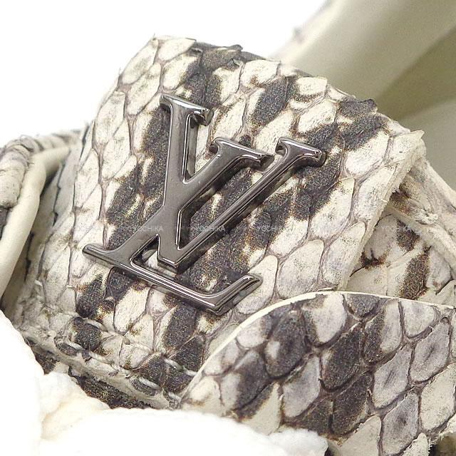 LOUIS VUITTON ルイ・ヴィトン レディース ランアウェイ パイソン スニーカー シルバー金具 #38.5 新品未使用