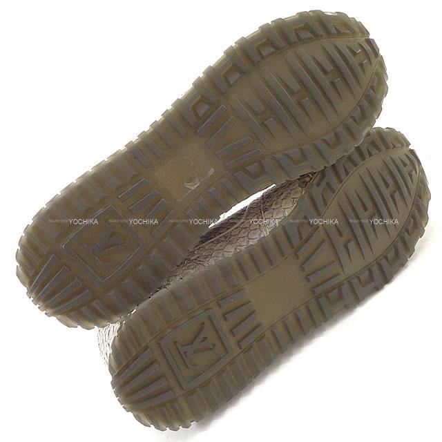 LOUIS VUITTON ルイ・ヴィトン レディース ランアウェイ パイソン スニーカー シルバー金具 #38.5 新品未使用