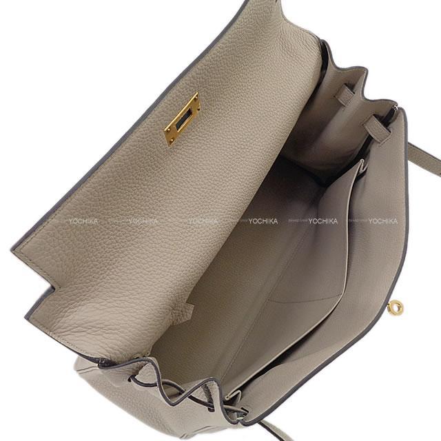 HERMES エルメス ハンドバッグ ケリー32 内縫い トゥルティールグレー トゴ ゴールド金具 展示新品