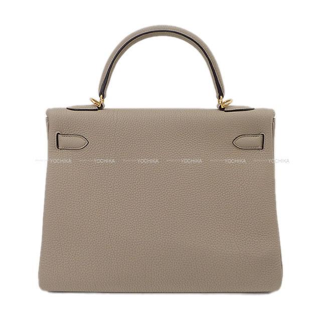 HERMES エルメス ハンドバッグ ケリー32 内縫い トゥルティールグレー トゴ ゴールド金具 展示新品