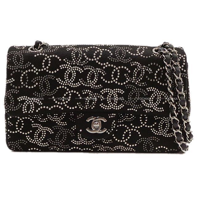 CHANEL シャネル パリ 上海 ココマーク スタッズ Wチェーン ショルダー バッグ 黒 AS0445 新品未使用