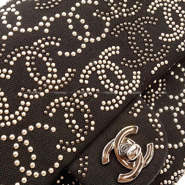 CHANEL シャネル パリ 上海 ココマーク スタッズ Wチェーン ショルダー バッグ 黒 AS0445 新品未使用