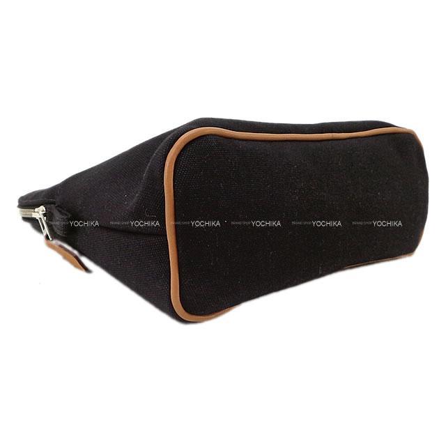 HERMES エルメス ボリードポーチMM 黒(ブラック) コットン100% シルバー金具 新品未使用