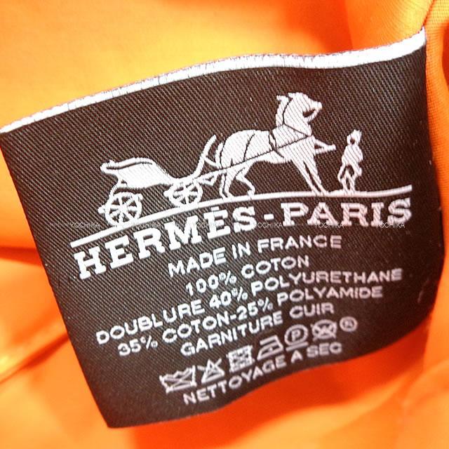 HERMES エルメス ボリードポーチMM 黒(ブラック) コットン100