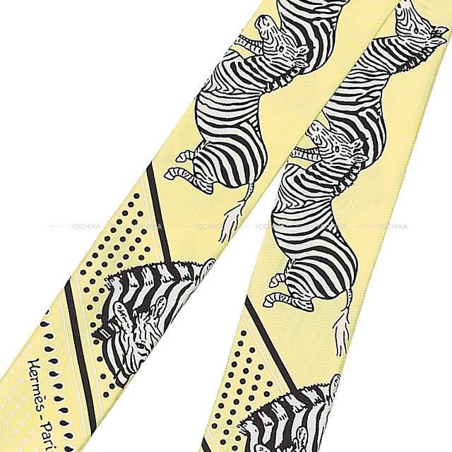 HERMES エルメス スカーフ ツイリー ゼブラ バンダナ 黒 (ブラック)/白  