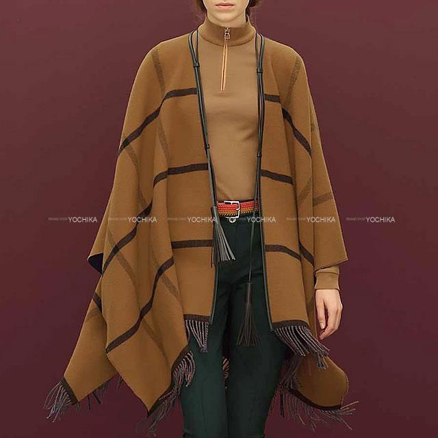 HERMES エルメス リバーシブル タッセル ポンチョ