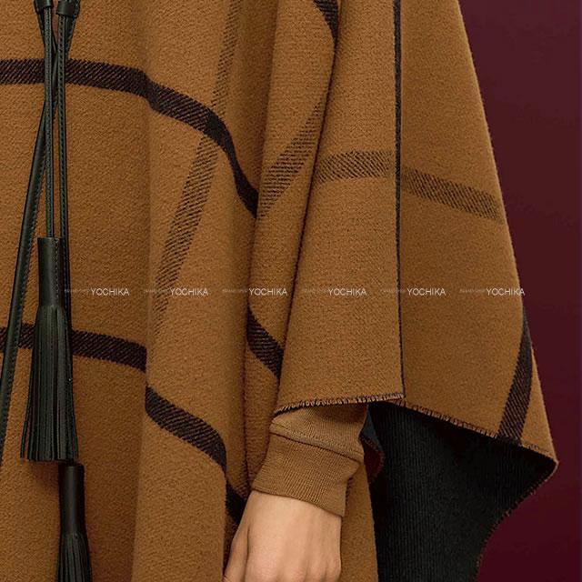 HERMES エルメス リバーシブル タッセル ポンチョ