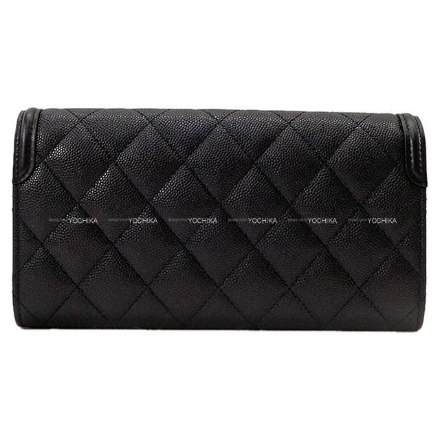 CHANEL シャネル フィリグリー マトラッセ ビッグココマーク フラップ 長財布 黒 グレインドカーフ A84448 新品