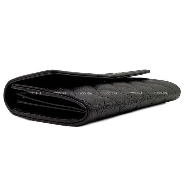 CHANEL シャネル フィリグリー マトラッセ ビッグココマーク フラップ 長財布 黒 グレインドカーフ A84448 新品