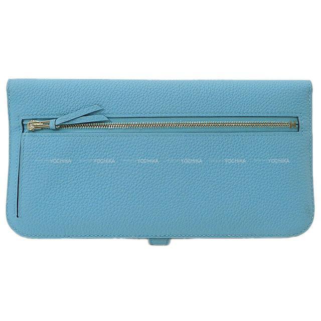 HERMES エルメス 長財布 ドゴンロング ブルーデュノール トゴ シルバー金具 新品未使用