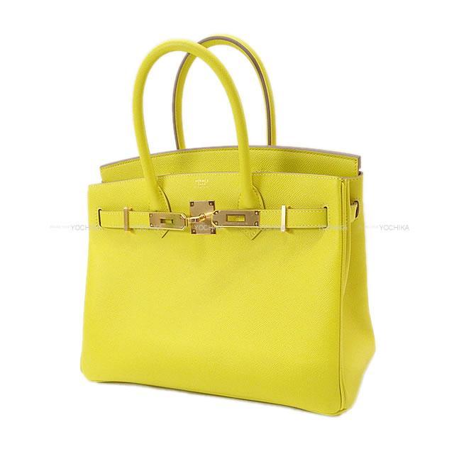 HERMES エルメス ハンドバッグ バーキン30 ライム エプソン ゴールド金具 新品
