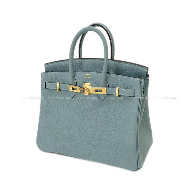 HERMES エルメス ハンドバッグ バーキン25 シエル トゴ ゴールド金具 新品