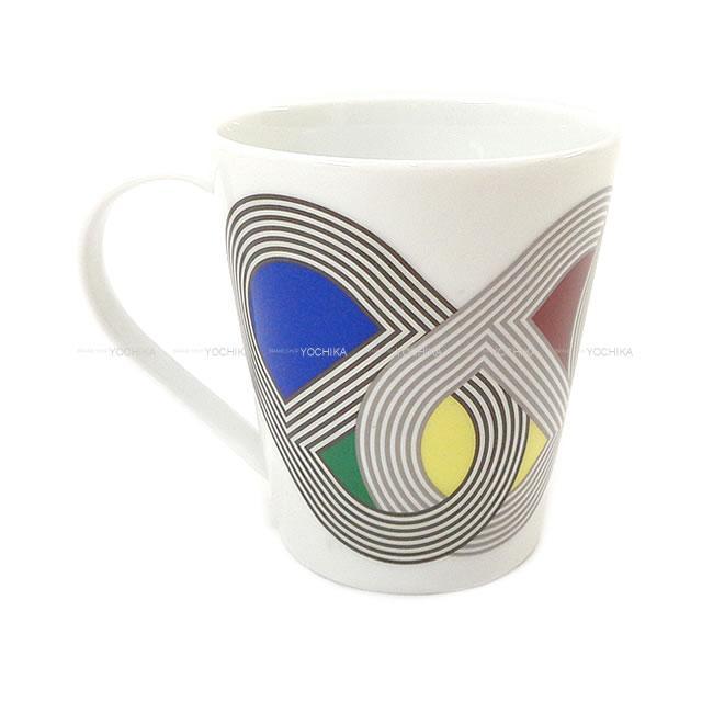 エルメス マグカップトール 240ml "ラリー24" マルチカラー ポーセリン(陶器) 新品未使用