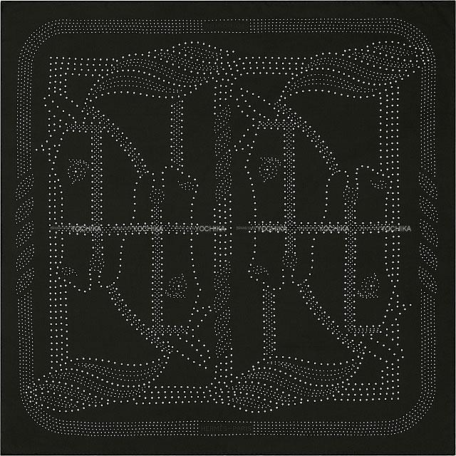 HERMES エルメス スカーフ パンチング カレ90 カドリージュ 黒(ブラック) シルク100% 新品