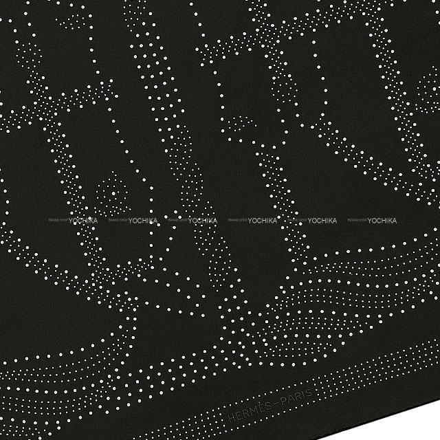 HERMES エルメス スカーフ パンチング カレ90 カドリージュ 黒(ブラック) シルク100% 新品