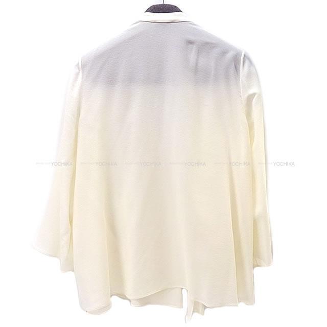 HERMES エルメス レディース  クレープ カーディガン 白 シルク100％ ＃34 新品未使用