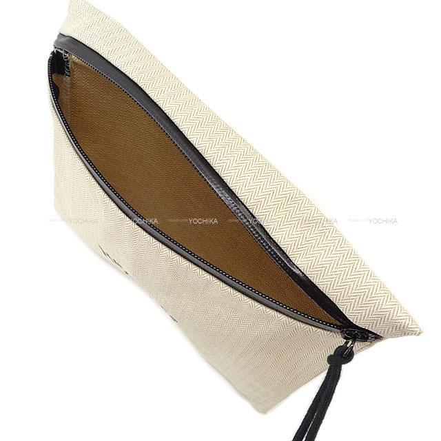 エルメス ポーチ "HERMES BAIN" 黒(ブラック) トワルシェヴロン ブラック金具 新品未使用