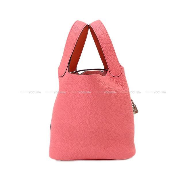 HERMES エルメス ハンドバッグ ピコタンロック エクラ 18 PM ローズアザレ/テールバテュー