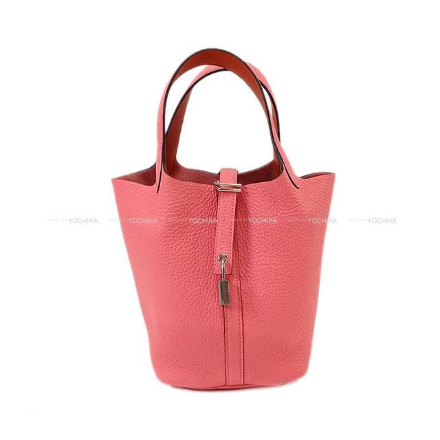 HERMES エルメス ハンドバッグ ピコタンロック エクラ 18 PM ローズアザレ/テールバテュー