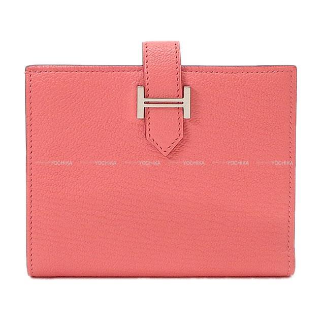 HERMES エルメス 財布 ベアンコンパクト ローズリップスティック  