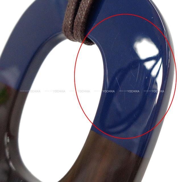 HERMES エルメス ペンダント ネックレス "イスム PM" ブルー バッファローホーン 展示新品