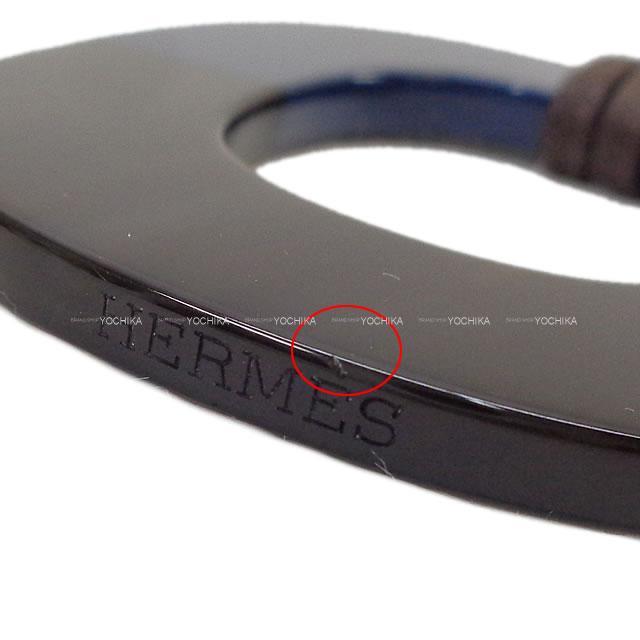 HERMES エルメス ペンダント ネックレス "イスム PM" ブルー バッファローホーン 展示新品