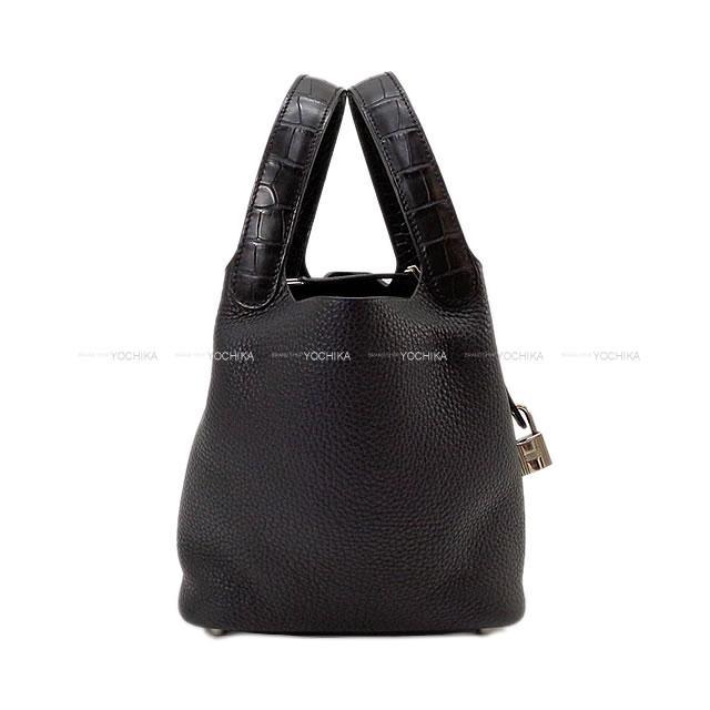 HERMES エルメス ハンドバッグ ピコタンロック 18 PM タッチ 黒