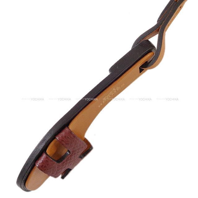 エルメス バッグチャーム "オラン ナノ" ルージュアッシュ/ナチュラルサブレ/黒 新品