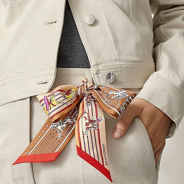 2020年 秋冬 新作 HERMES エルメス ツイリー スカーフ "パウニ一族の首長" ベージュ 新品