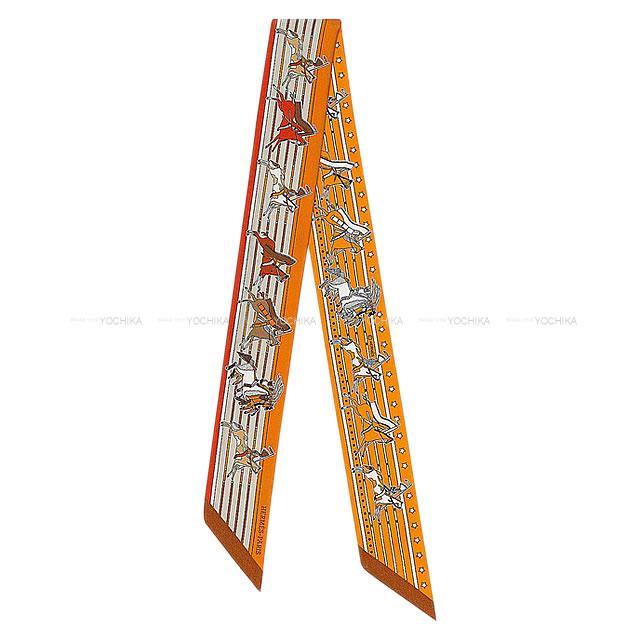 2020年 秋冬 新作 HERMES エルメス ツイリー スカーフ "ケリーアンペルル" ブルーアズールXオレンジ 新品