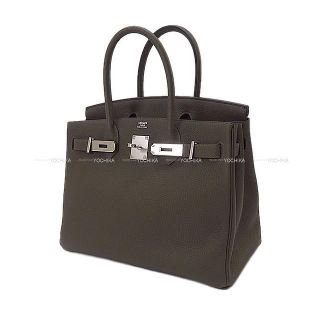 HERMES エルメス ハンドバッグ バーキン30 ヴェールマキ トゴ シルバー金具 新品