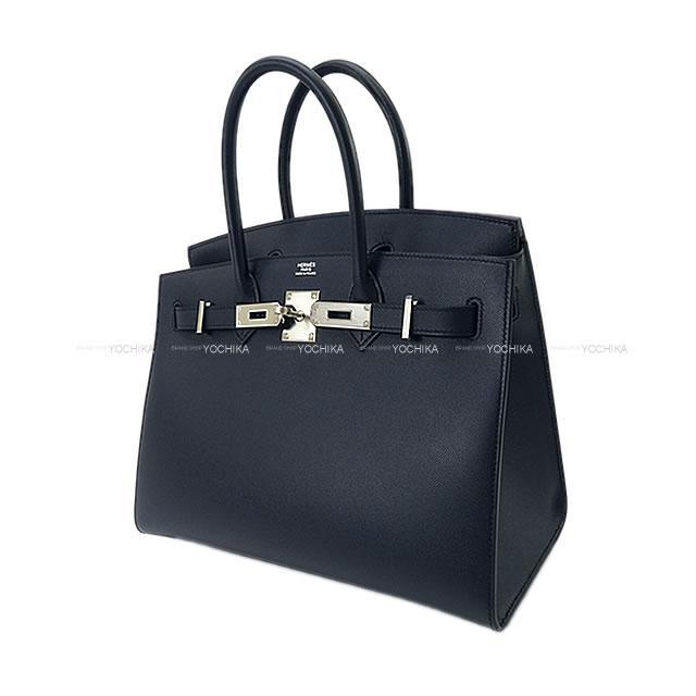 HERMES エルメス ハンドバッグ バーキン30 セリエ 外縫い ブルードミニュイ ヴォーマダム シルバー金具 新品