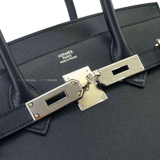 HERMES エルメス ハンドバッグ バーキン30 セリエ 外縫い ブルードミニュイ ヴォーマダム シルバー金具 新品