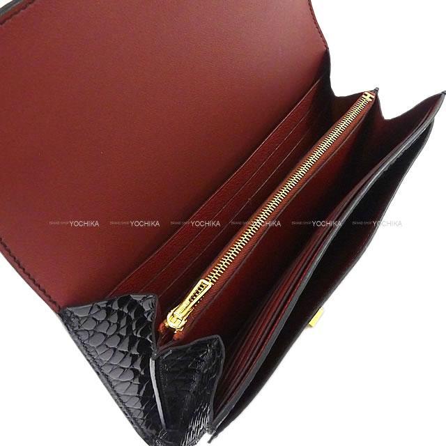 HERMES エルメス 長財布 コンスタンスロング ヴェルソ 黒 クロコダイル アリゲーター 新品