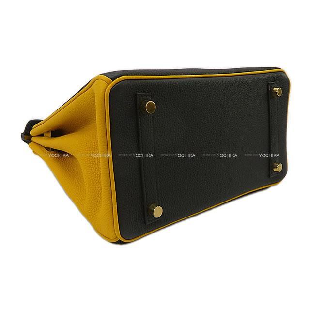 HERMES エルメス バーキン25 スペシャルオーダー 黒(ブラック)/ジョーヌアンブル トゴ ゴールド金具 新品