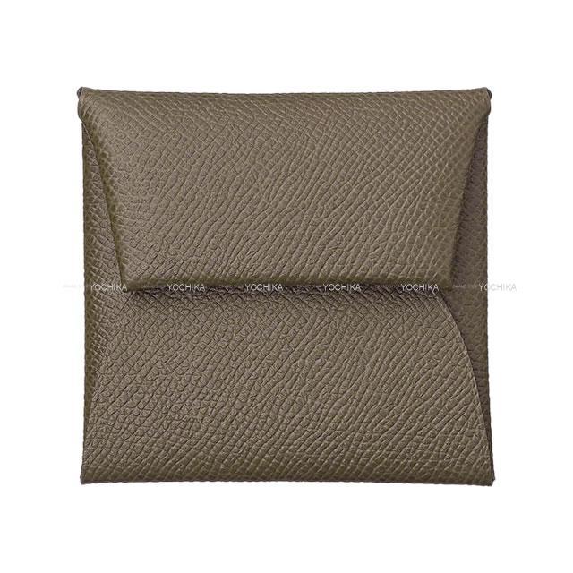 HERMES エルメス バスティア コインケース ヴェールオリーヴ エプソン シルバー金具 新品