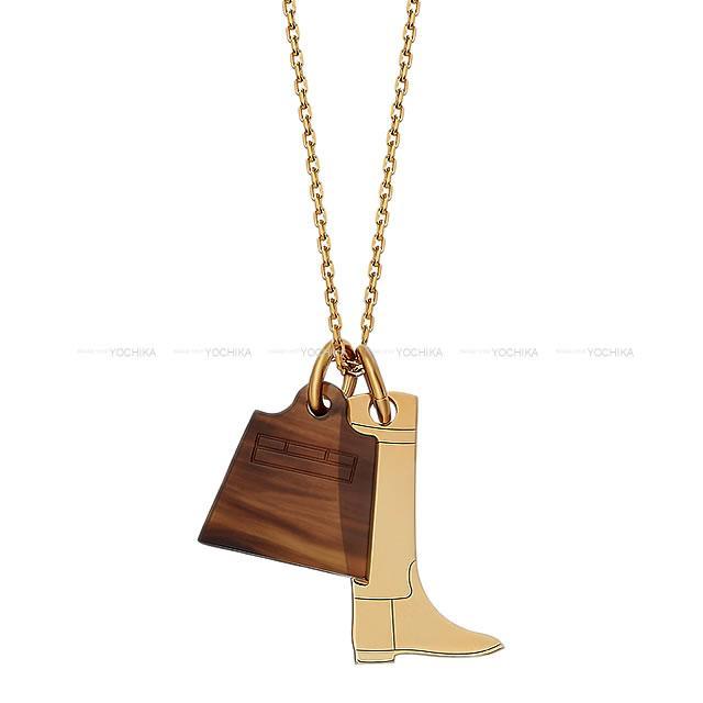 2020年 秋冬 HERMES エルメス ケリー&ブーツ型 ペンダント ネックレス "マロキニエ" PM  新品