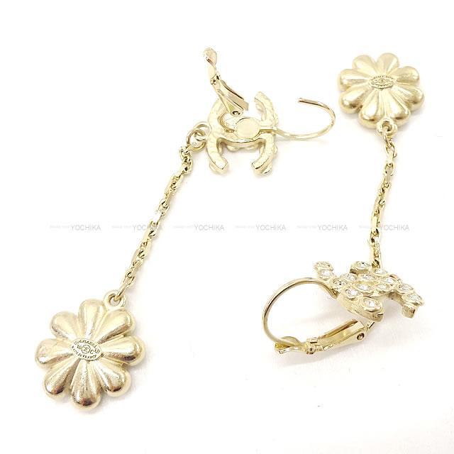 CHANEL】18C フラワーピアス ラインストーン