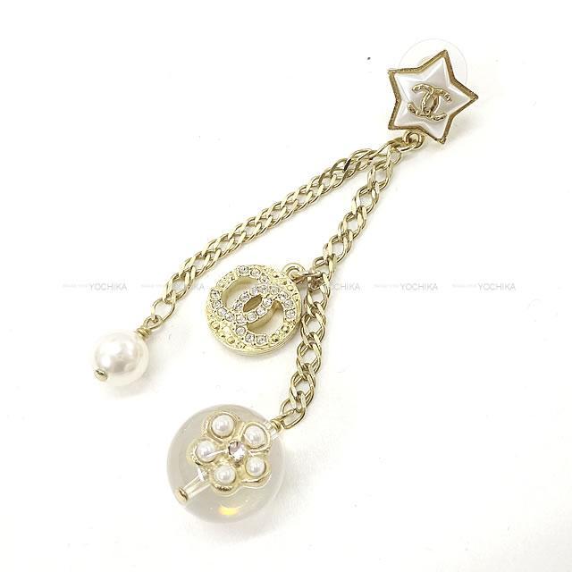 2019年 秋冬 CHANEL シャネル スター ココマーク パール ぶらさがり ピアス AB2554 新品未使用