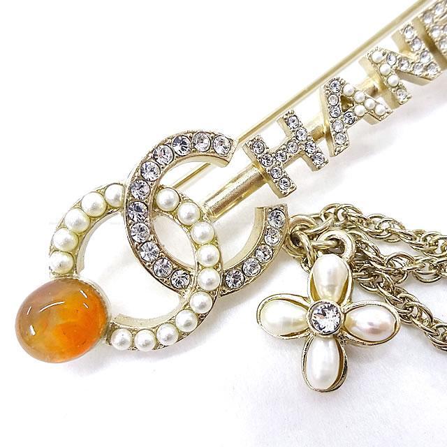 CHANEL シャネル パール&ラインストーン ココマーク パールフラワー  