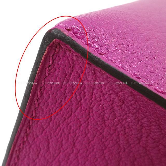 HERMES エルメス ショルダーバッグ ケリー ミニ ドゥ ケリー 外縫い ローズパープル シェーブル シルバー金具 新品同様
