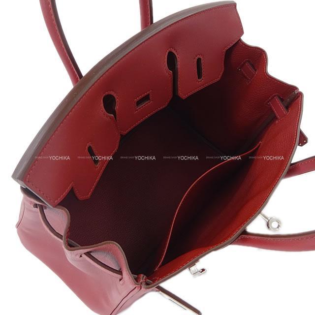 HERMES エルメス ハンドバッグ バーキン25 ルージュヴィフ ヴォージョナサン シルバー金具 新品