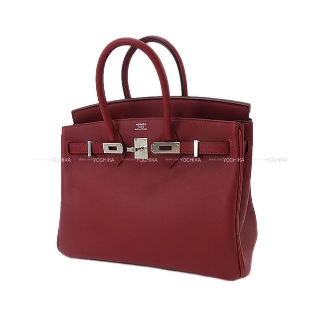 HERMES エルメス ハンドバッグ バーキン25 ルージュヴィフ ヴォージョナサン シルバー金具 新品