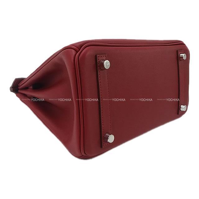 HERMES エルメス ハンドバッグ バーキン25 ルージュヴィフ ヴォージョナサン シルバー金具 新品