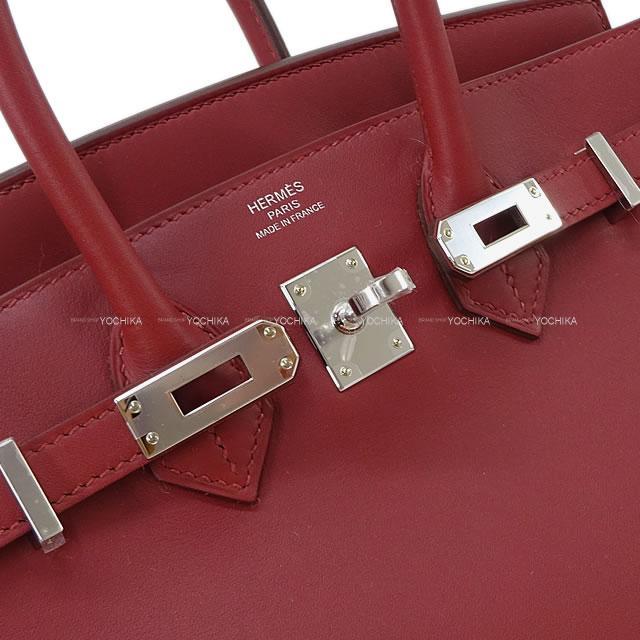 HERMES エルメス ハンドバッグ バーキン25 ルージュヴィフ ヴォージョナサン シルバー金具 新品