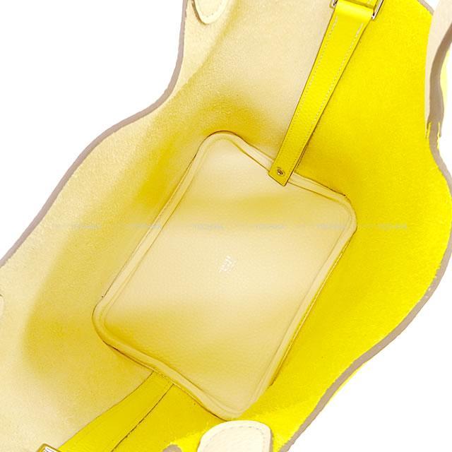 HERMES エルメス ハンドバッグ ピコタンロック 18 PM カザック ナタ/ライム トリヨン シルバー金具 新品